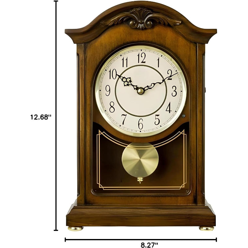 Wooden Pendulum Chime Mantel Clock