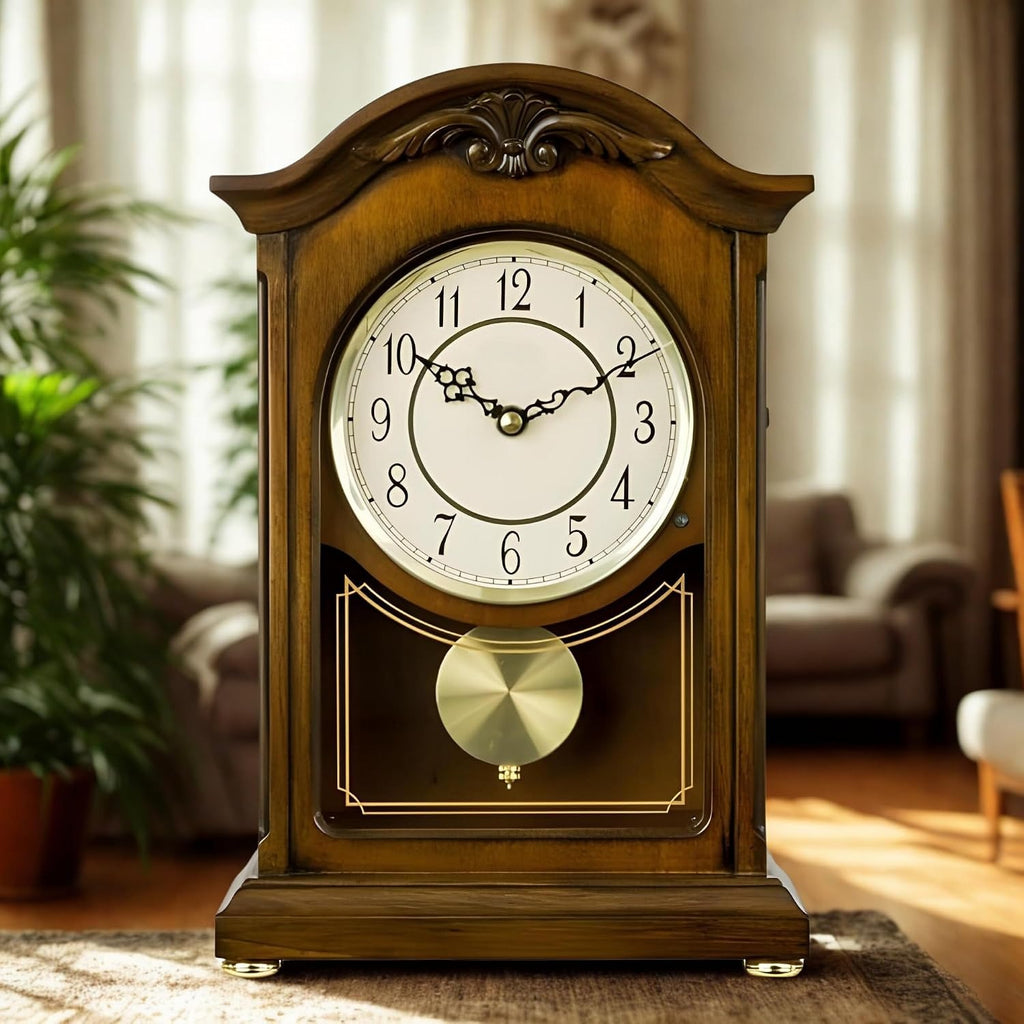 Wooden Pendulum Chime Mantel Clock
