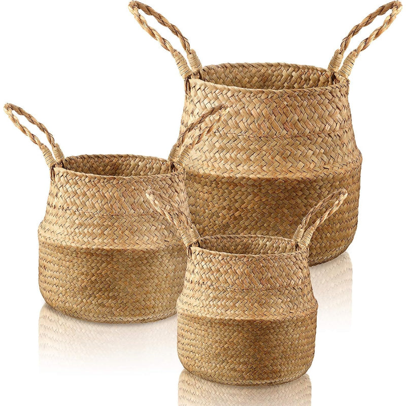 3‑Pack Seagrass Storage Baskets