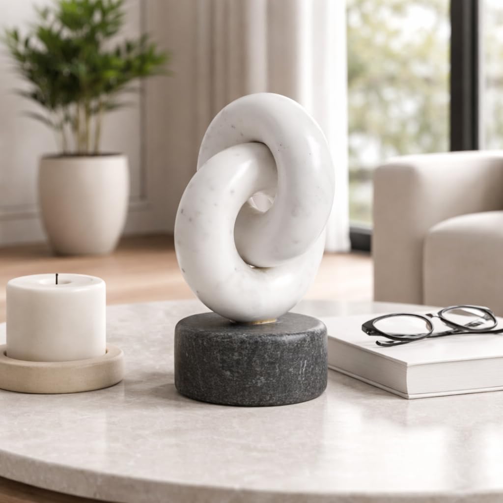 Marble Link Tabletop Decor Sculpture