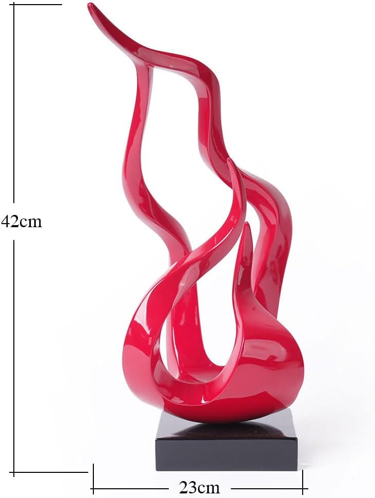 Resin Flame Abstract Tabletop Sculpture