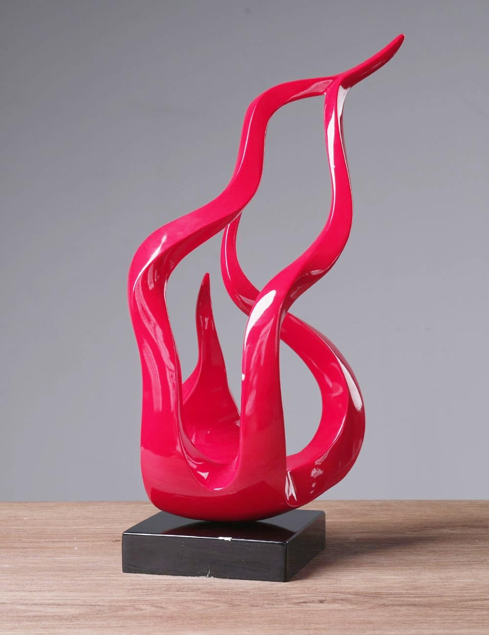 Resin Flame Abstract Tabletop Sculpture