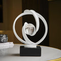 Resin White Abstract Sphere Decor Sculpture