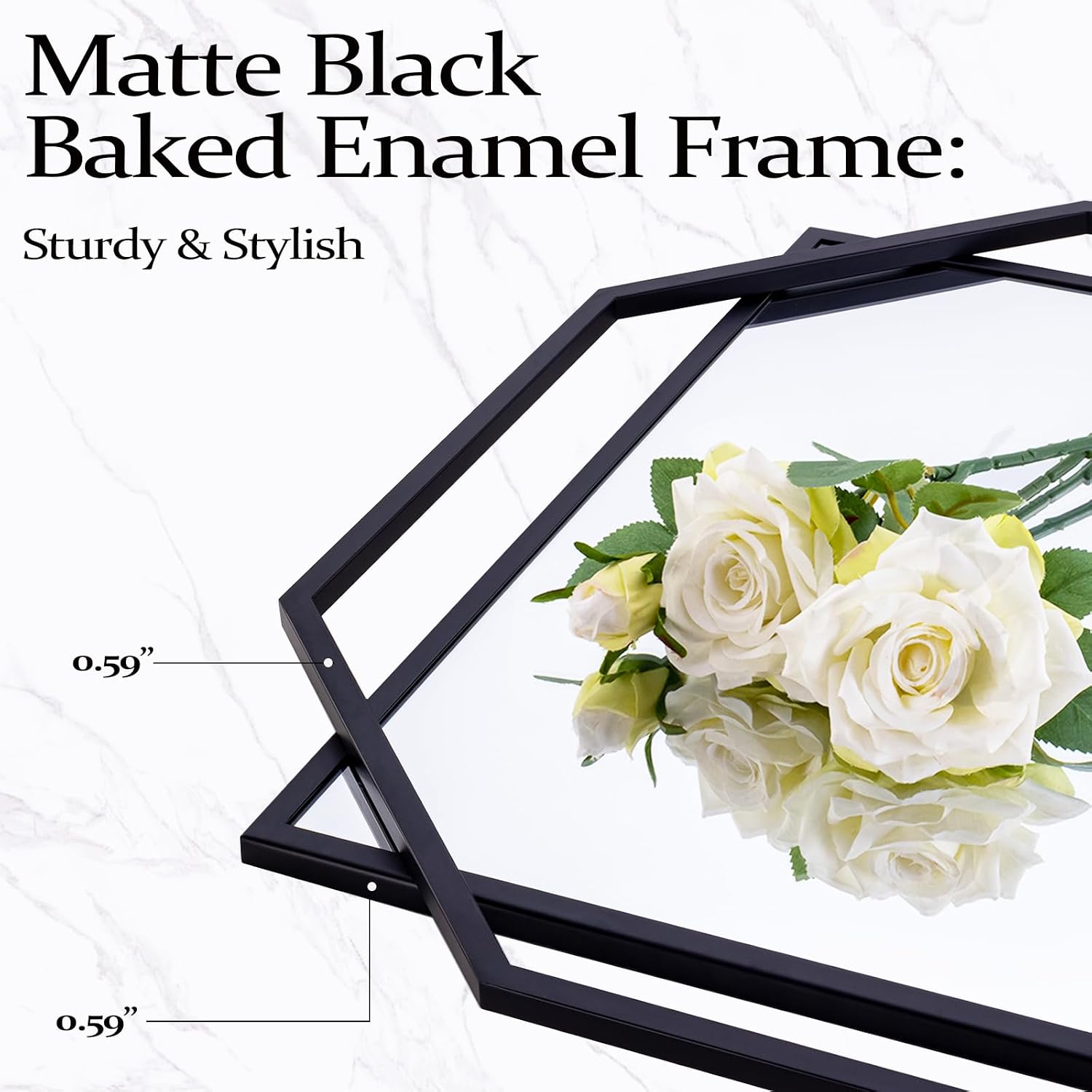 Black Framed Octagonal Wall Mirror
