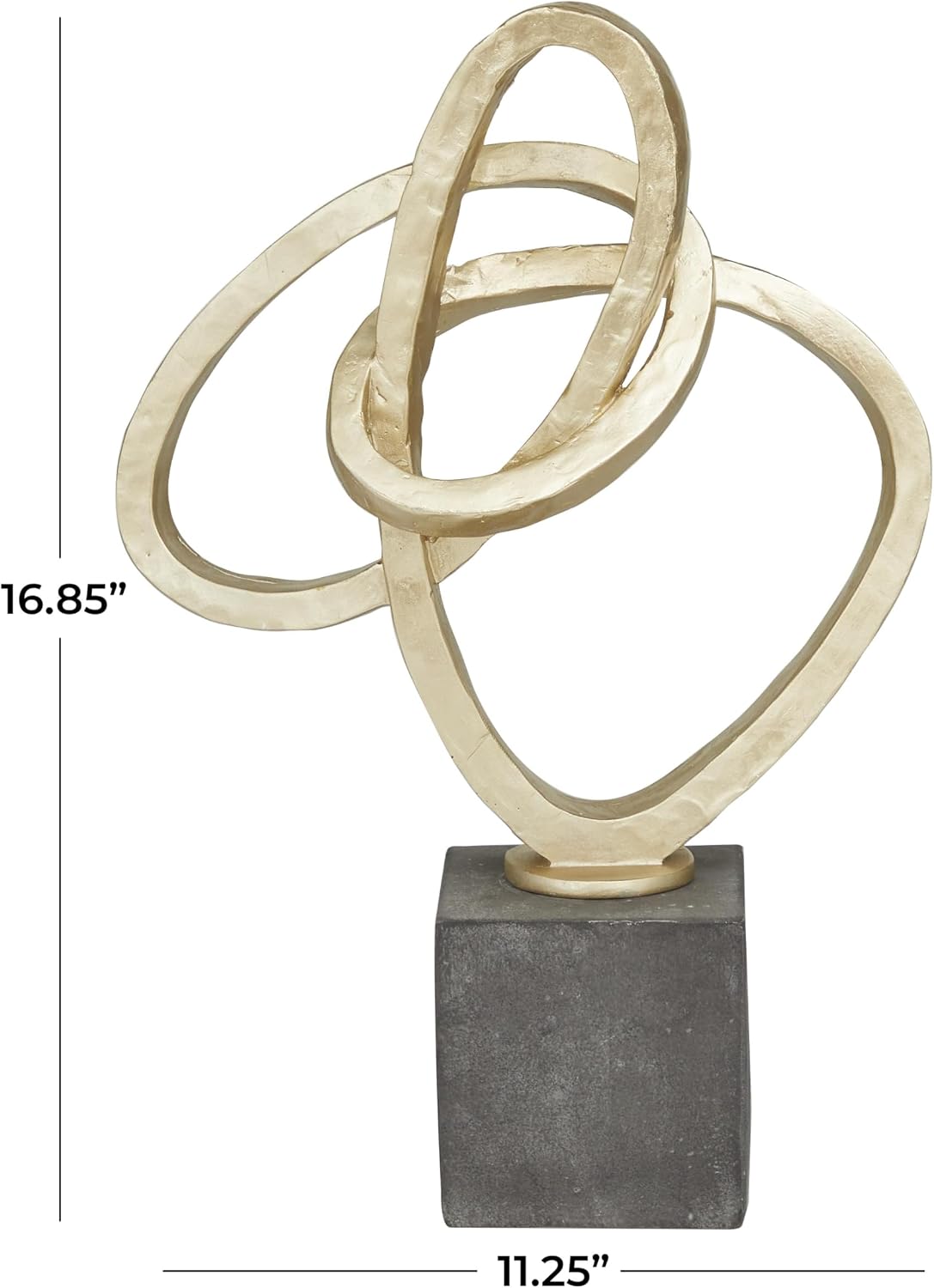 Gold Link Abstract Decorative Sculpture