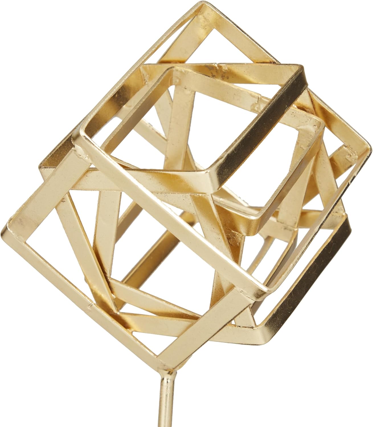 3‑Pack Gold Geometric Marble Sculptures