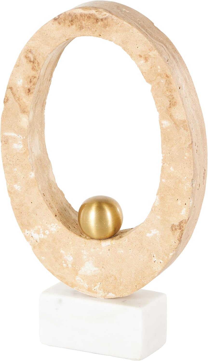 Marble Oval Abstract Decorative Sculpture