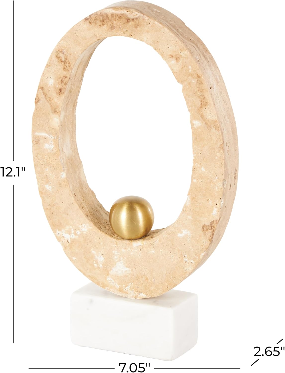Marble Oval Abstract Decorative Sculpture