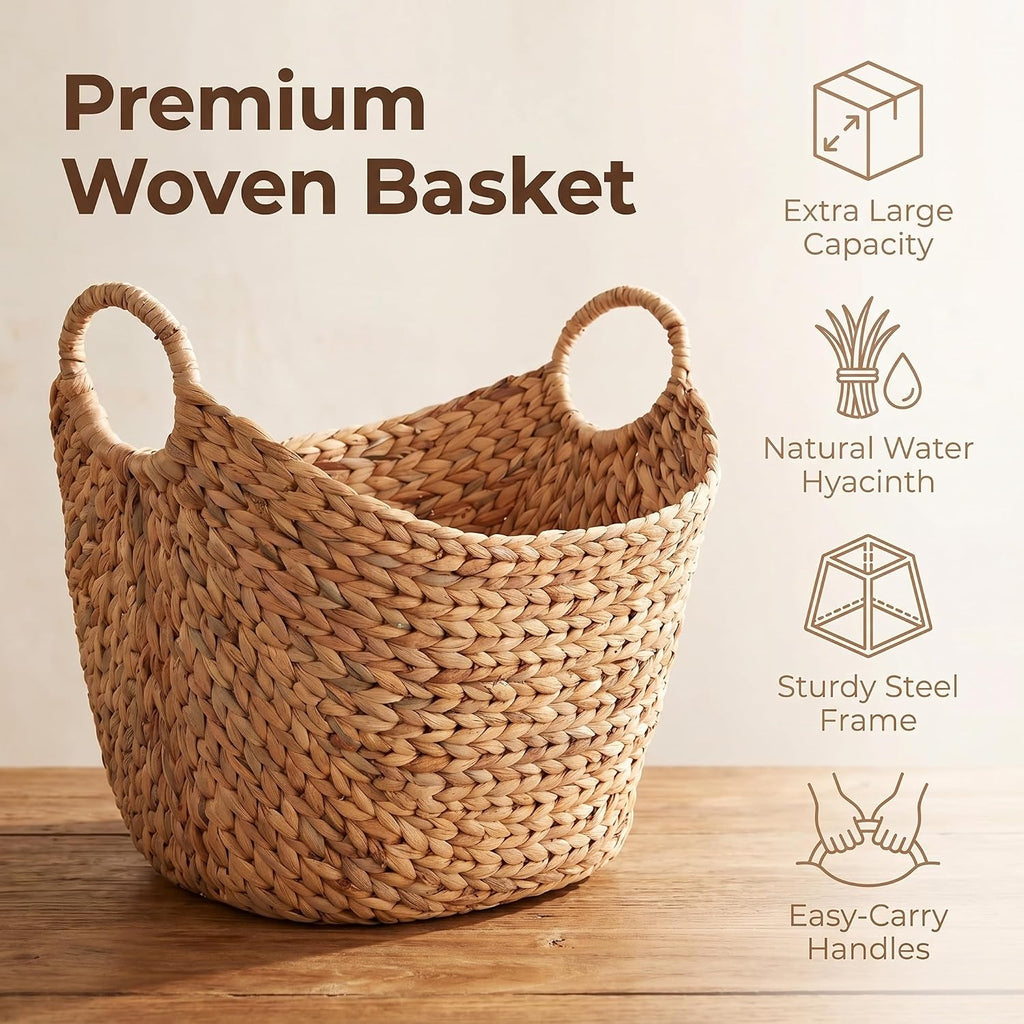 Extra Large Water Hyacinth Storage Basket