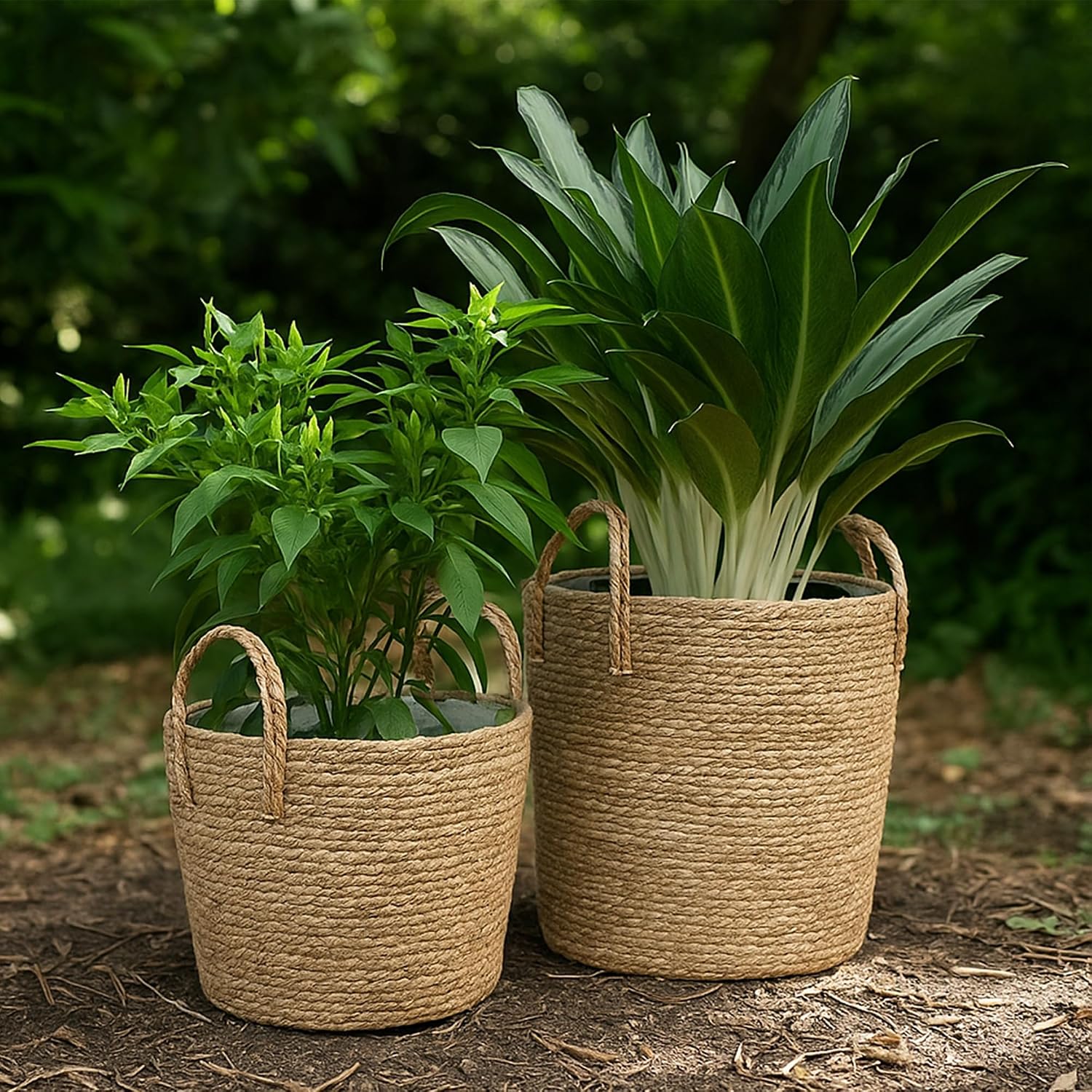 2‑Pack Seagrass Planter Baskets