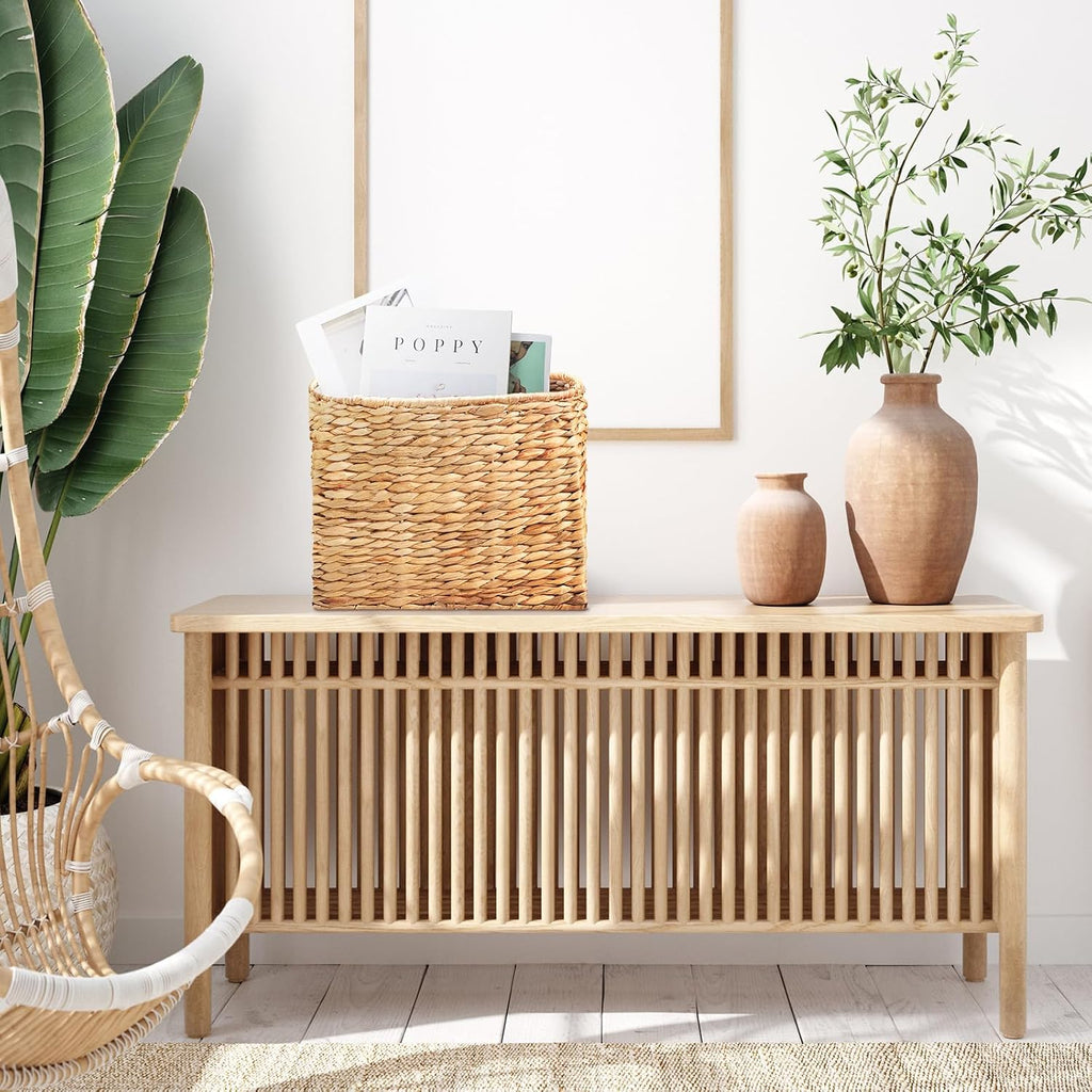 Tall Seagrass Magazine Storage Basket