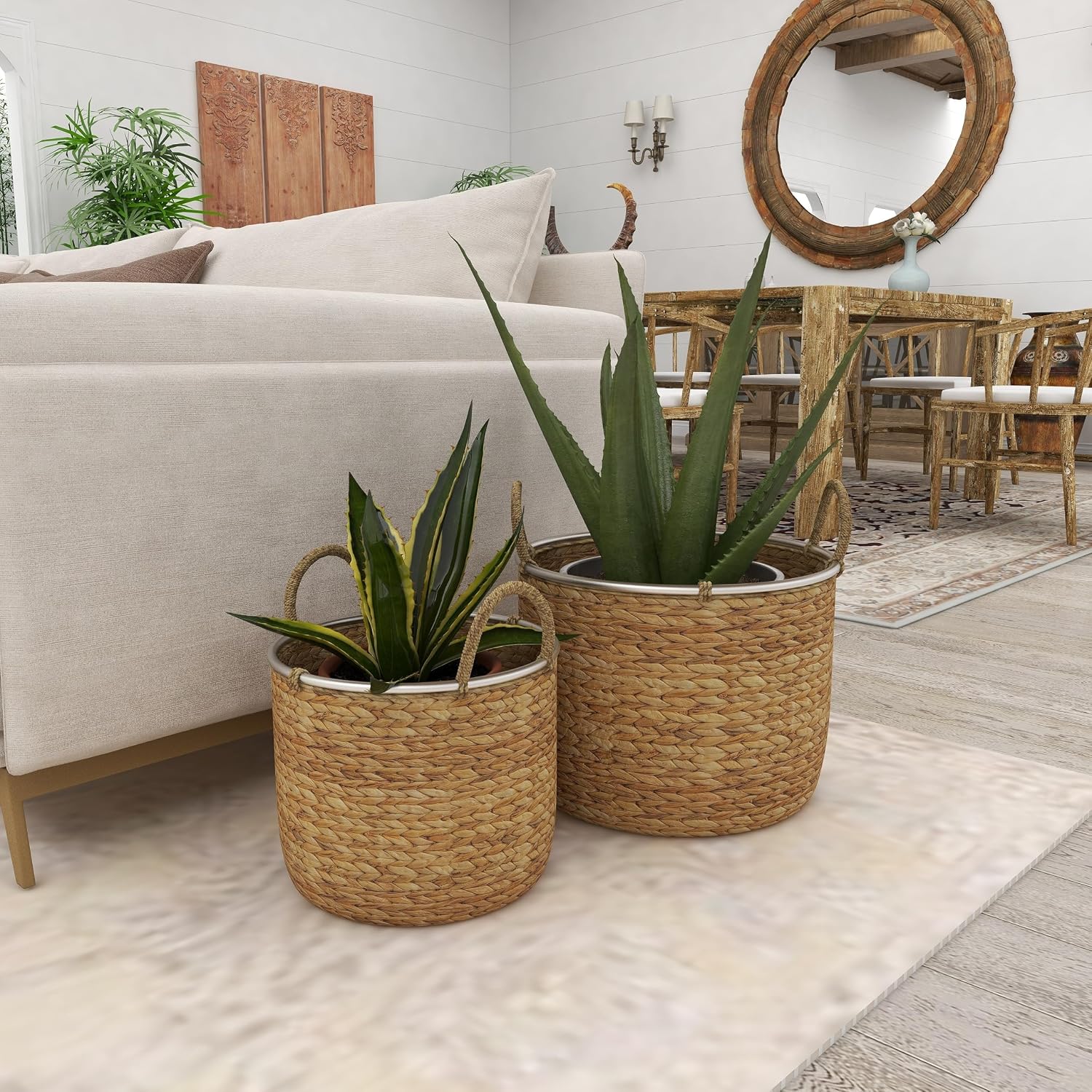 2‑Pack Seagrass Storage Baskets