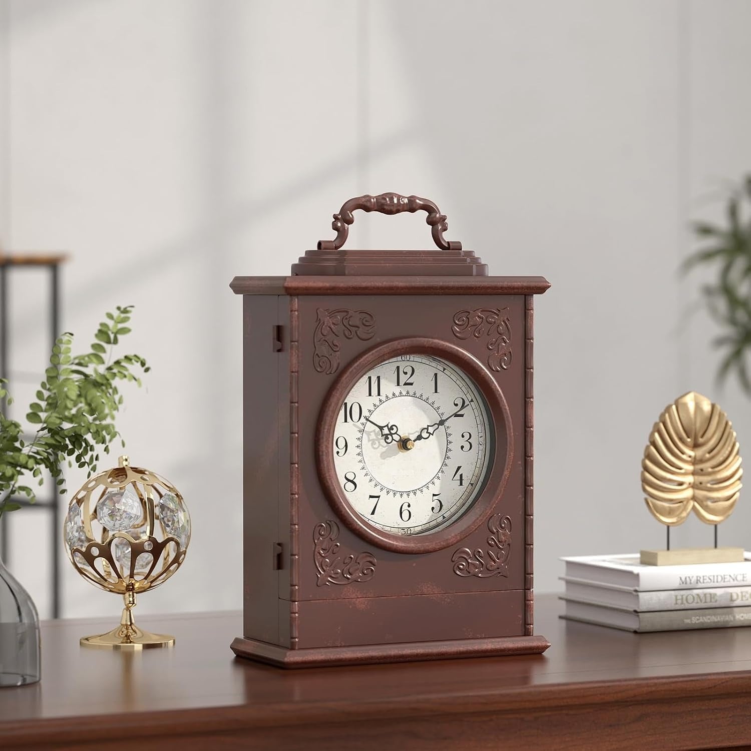 Vintage Mantel Clock with Hidden Safe