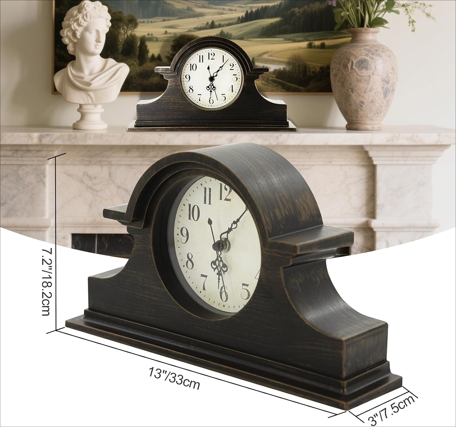Vintage Farmhouse Mantel Clock